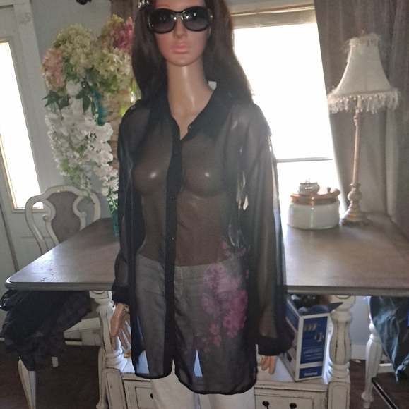 Jm plus size 3X sheer top - Picture 6 of 10